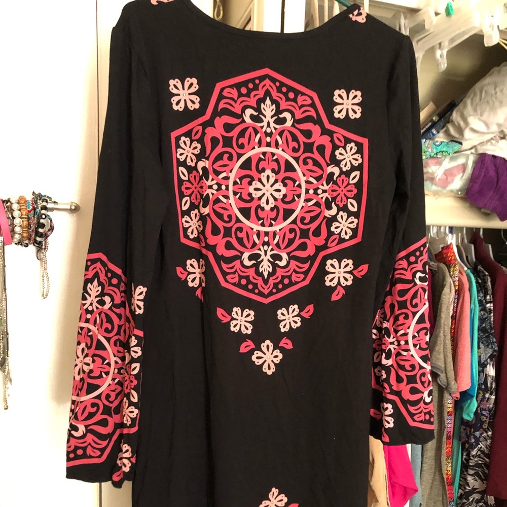 Long sleeve beautiful  blue dress